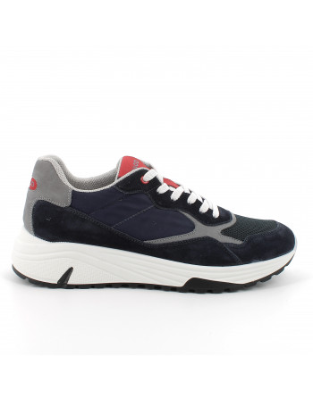 Stringata Uomo IGI&CO 3630700 in Camoscio Blu modello casual. calzature comode per tutte le Occasioni. Primavera-Estate 2023