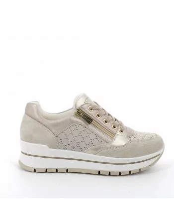 Sneakers Donna IGI&CO 3660255 in Camoscio Beige modello casual. Calzature comode per tutte le occasioni Primavera-Estate 2023