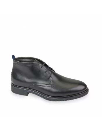 Stivaletti Uomo Valleverde 47856 in Pelle Nero modello casual. Calzature comode. Autunno Inverno