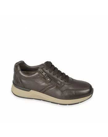 Stringata Uomo Valleverde 36842A in Pelle Nero o Marrone modello casual. Calzature comode. Autunno Inverno