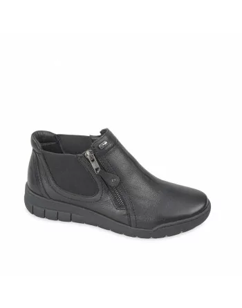 Stivaletti Donna Valleverde 36300 in Pelle Nero modello casual. Calzature comode. Autunno Inverno