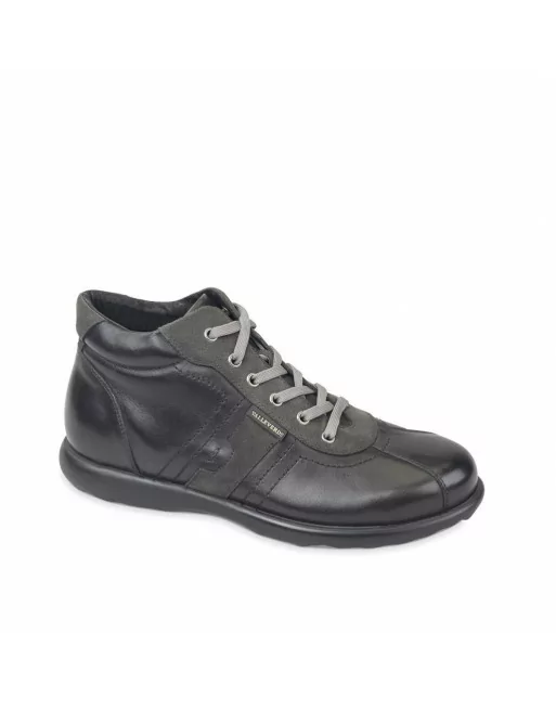 Stringata Uomo Valleverde 49802 in Pelle Nero o Marrone modello casual. Calzature comode. Autunno Inverno