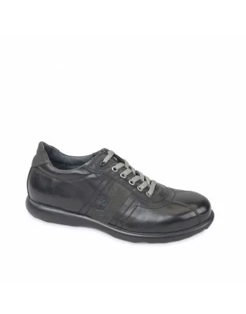 Stringata Uomo Valleverde 49801 in Pelle Nero o Marrone modello casual. Calzature comode. Autunno Inverno