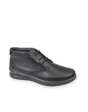 Stivaletti Uomo Valleverde VL53823P in Pelle Nero modello casual. Calzature comode. Autunno Inverno