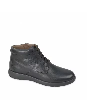 Stivaletti Uomo Valleverde 36986A in Pelle Nero modello casual. Calzature comode. Autunno Inverno