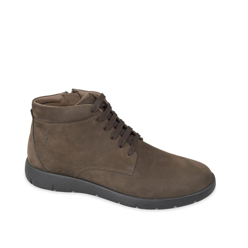 Stivaletti Uomo Valleverde 36986 in Camoscio Marrone modello casual.  Calzature comode. Autunno Inverno