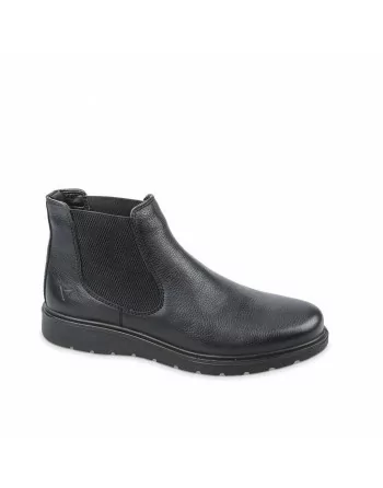 Stivaletti Uomo Valleverde 36839 in Pelle Nero modello casual. Calzature comode. Autunno Inverno