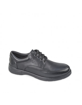 Stringata Uomo Valleverde 36823 in Pelle Nero o Marrone modello casual. Calzature comode. Autunno Inverno