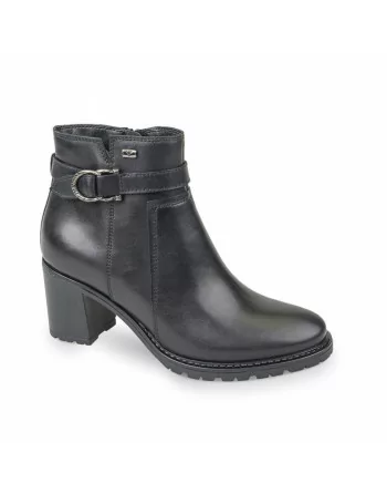 Stivaletti Donna Valleverde 46084 in Pelle Nero o Marrone modello casual. Calzature comode. Autunno Inverno