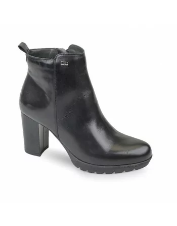 Stivaletti Donna Valleverde 49370 in Pelle Nero o Marrone modello casual. Calzature comode. Autunno Inverno