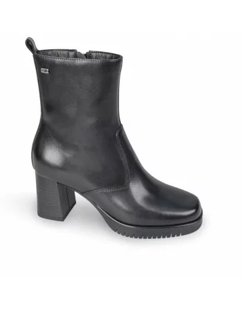 Stivaletti Donna Valleverde V46203 in Pelle Nero o Marrone modello casual. Calzature comode. Autunno Inverno