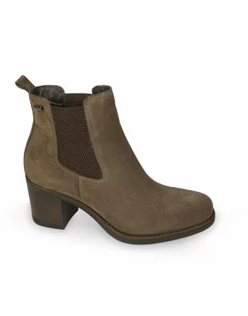 Stivaletti Donna Valleverde 47630 in Camoscio Cammello o Tortora modello casual. Calzature comode. Autunno Inverno
