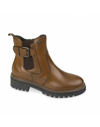 Stivaletti Donna Valleverde 47560 in Pelle Nero o Marrone modello casual. Calzature comode. Autunno Inverno