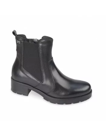 Stivaletti Donna Valleverde 49553 in Pelle Nero modello casual. Calzature comode. Autunno Inverno