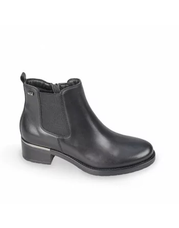 Stivaletti Donna Valleverde 46011 in Pelle Nero o Marrone modello casual. Calzature comode. Autunno Inverno