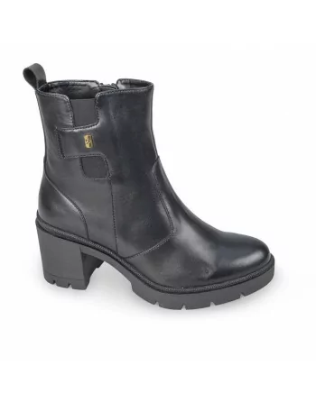 Stivaletti Donna Valleverde 36760 in Pelle Nero modello casual. Calzature comode. Autunno Inverno