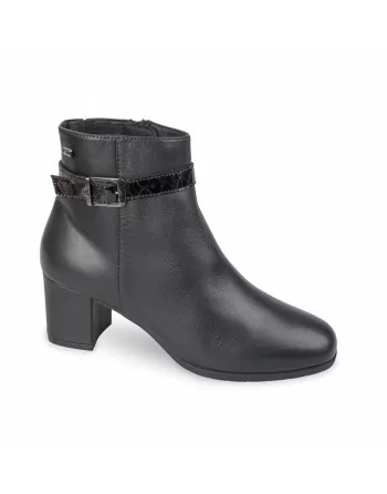 Stivaletti Donna Valleverde 36564A in Pelle Nero modello casual. Calzature comode. Autunno Inverno