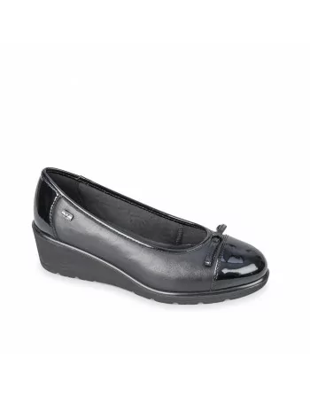 Ballerina Donna Valleverde 36342 in Pelle Nero modello casual. Calzature comode. Autunno Inverno