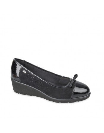 Ballerina Donna Valleverde 36340 in Pelle Nero modello casual. Calzature comode. Autunno Inverno