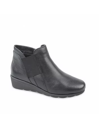 Stivaletti Donna Valleverde VS10311 in Pelle Nero modello casual. Calzature comode. Autunno Inverno