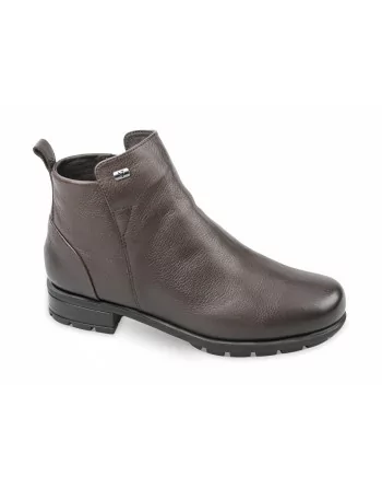 Stivaletti Donna Valleverde VS10550 in Pelle Marrone o Nero modello casual. Calzature comode. Autunno Inverno