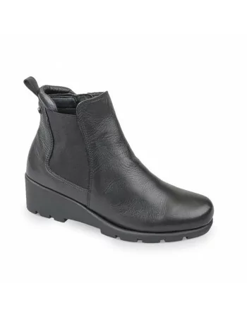 Stivaletti Donna Valleverde VS10410 in Pelle Marrone o Nero modello casual. Calzature comode. Autunno Inverno