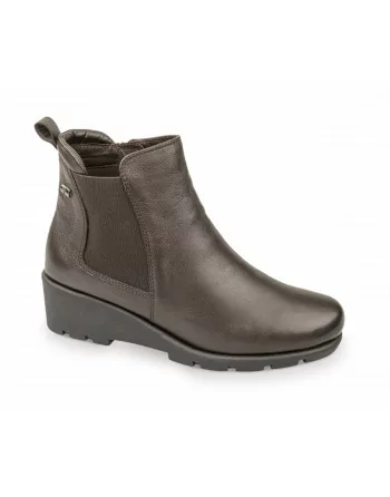 Stivaletti Donna Valleverde VS10410 in Pelle Marrone o Nero modello casual. Calzature comode. Autunno Inverno