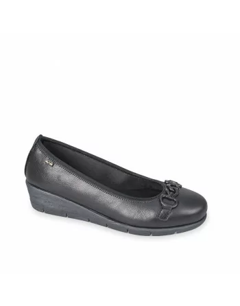 Ballerina Donna Valleverde VS10208A in Pelle Nero modello casual. Calzature comode. Autunno Inverno