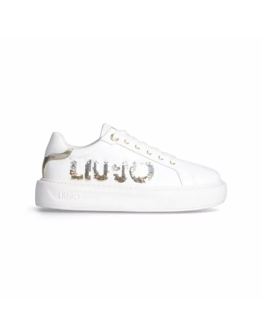 Sneakers Donna Liu-jo Kylie 22 BF3127PX077 in Pelle White modello casual. Sneakers casual