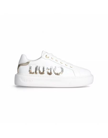 Sneakers Donna Liu-jo Kylie 22 BF3127PX077 in Pelle White modello casual. Sneakers casual