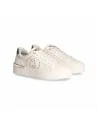 Sneakers Donna Liu-jo Silvia 92 BF3041EX191 in Pelle Beige o Marrone Stringata casual con logo in rilievo e logo