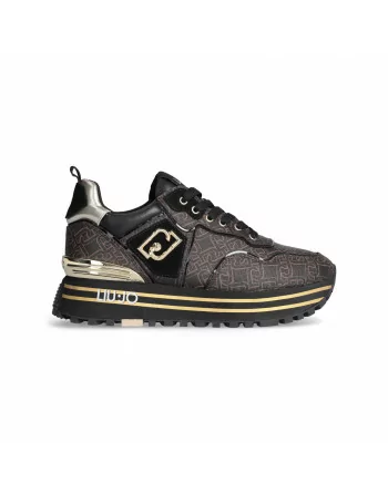 Sneakers Donna Liu-jo Maxi Wonder BF3013EX057 in Pelle Brown modello casual. Sneakers casual