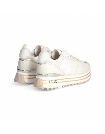 Sneakers Donna Liu-jo Maxi Wonder BF3003PX215 in Pelle Milk modello casual. Sneakers casual