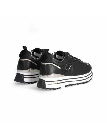 Sneakers Donna Liu-jo Maxi Wonder BF3003P0102 in Pelle Black modello casual. Sneakers casual