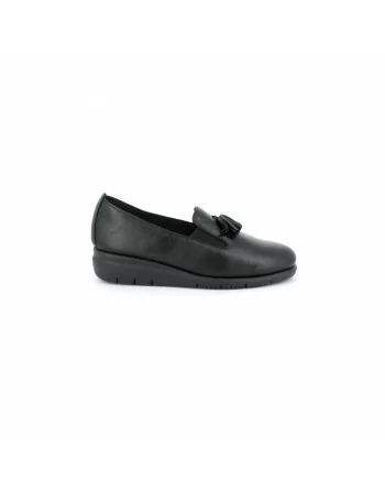 Mocassini Donna Grunland 5563 in Pelle Nero Scarpe riposanti per un confort assoluto.