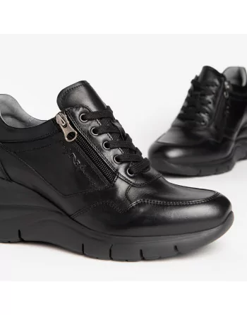 Sneakers Donna NeroGiardini I205150D in Pelle Nero modello casual. Autunno Inverno 2023