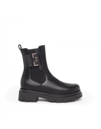 Stivaletti Donna NeroGiardini I309150D in Pelle Nero o Avena modello casual. Autunno Inverno 2023