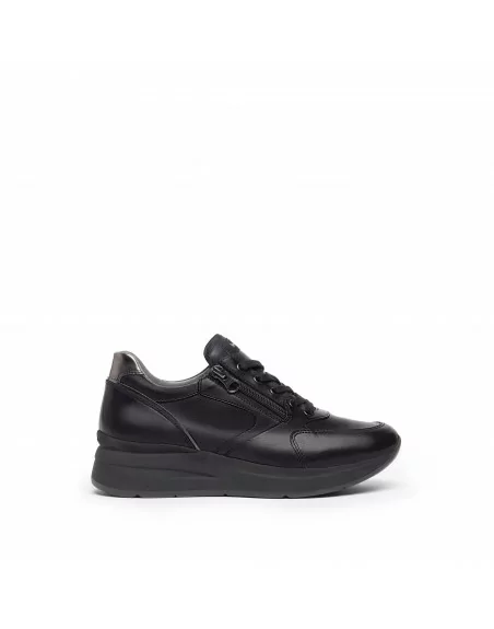 Sneakers Donna NeroGiardini I308370D in Pelle Nero modello casual. Autunno Inverno 2023