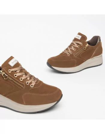 Sneakers Donna NeroGiardini I308371D in Camoscio Malto modello casual. Autunno Inverno 2023