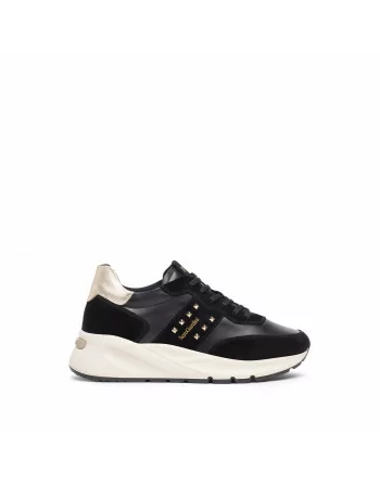 Sneakers Donna NeroGiardini I308335D in Pelle Nero modello casual. Autunno Inverno 2023