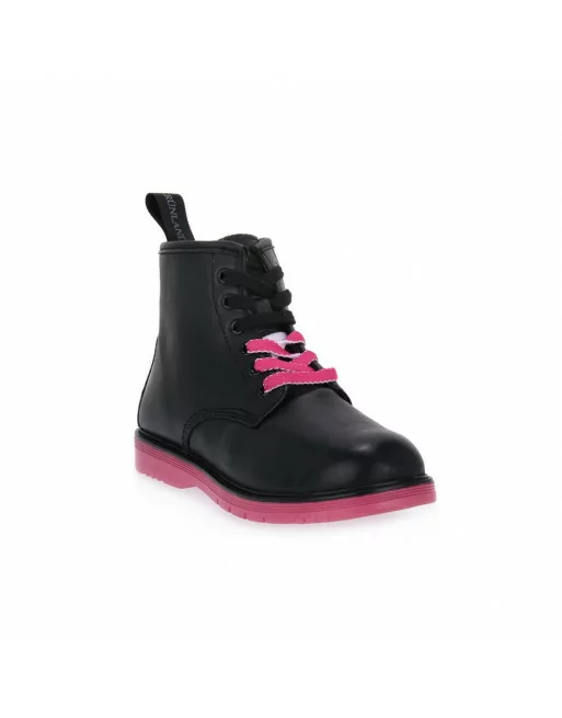 Anfibio Bambina Grunland 2303 Pelle Nero-Fuxia modello casual. Una calzatura comoda adatta per tutte le Occasioni. .