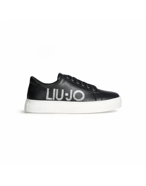 Sneakers Donna LIU.JO 4F3705EX014Modello Alicia 631Logo Glitter lateraleStringata in Pelle