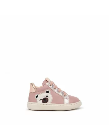 Sneakers Bambina NeroGiardini I322537F Pelle Rosa o Osso modello casual