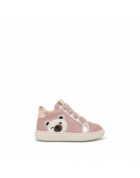 Sneakers Bambina NeroGiardini I322537F Pelle Rosa o Osso modello casual