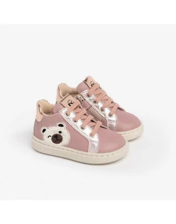 Sneakers Bambina NeroGiardini I322537F Pelle Rosa o Osso modello casual