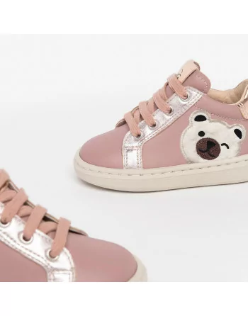 Sneakers Bambina NeroGiardini I322537F Pelle Rosa o Osso modello casual