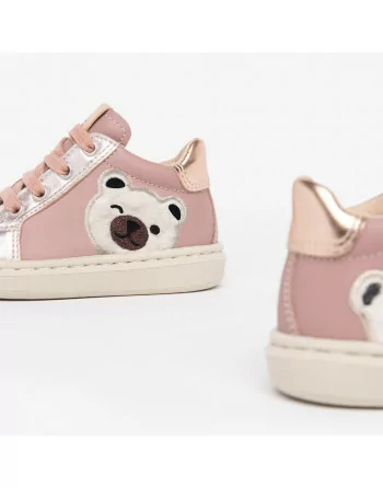 Sneakers Bambina NeroGiardini I322537F Pelle Rosa o Osso modello casual