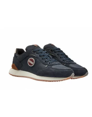 Sneakers Uomo Colmar Travis Plus Drill 2023 in Camoscio Navy o Black modello casual