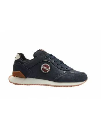 Sneakers Uomo Colmar Travis Plus Drill 2023 in Camoscio Navy o Black modello casual