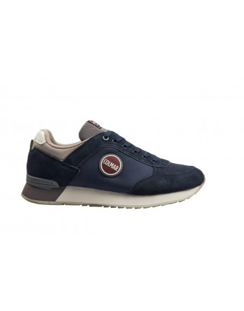 Sneakers Uomo Colmar Travis Authentic 2023 in Camoscio Navy-Grey  modello casual
